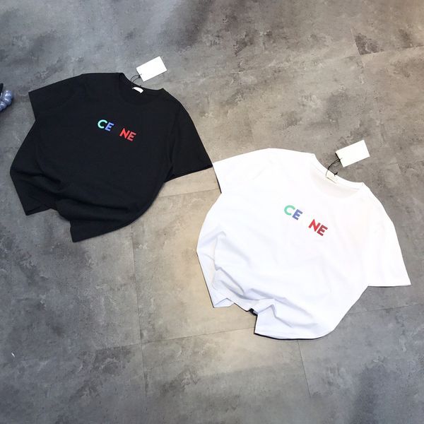 ce + couple's 3d jelly color letter tape embroidery men's and women's loose casual round neck short sleeve t-shirt, White
ce + couple's 3d jelly color letter tape embroidery men's and women's loose casual round neck short sleeve t-shirt, White