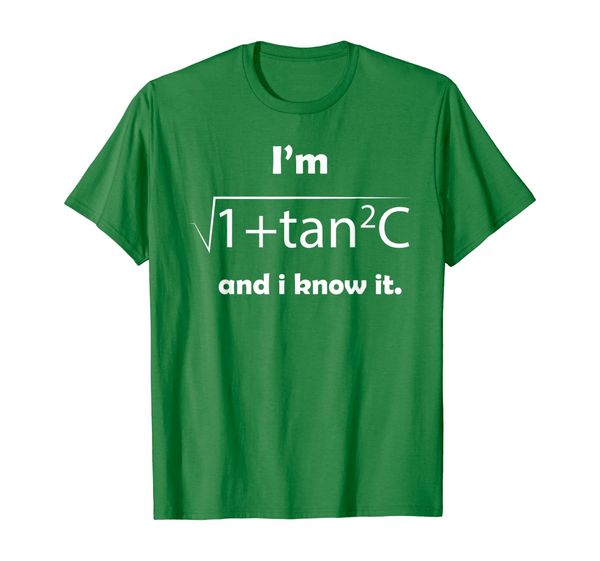 i'm sec c and i know it - funny math humor t-shirt, White;black