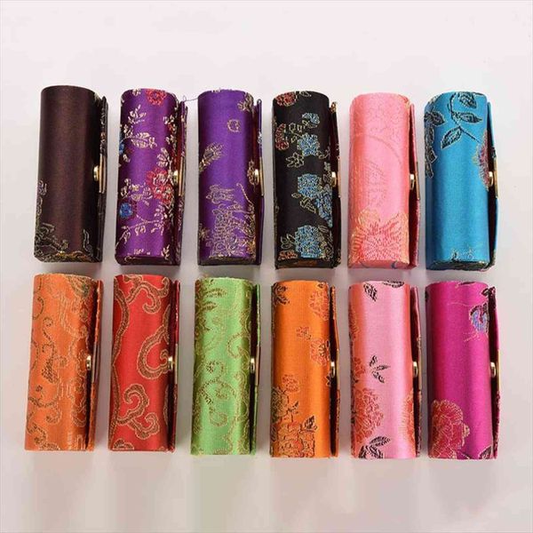 1pc portable women lipstick case cosmetic bags retro embroidered brocade flower design box with mirror fashion jewelry holder random color
1pc portable women lipstick case cosmetic bags retro embroidered brocade flower design box with mirror fashion jewelry holder random color