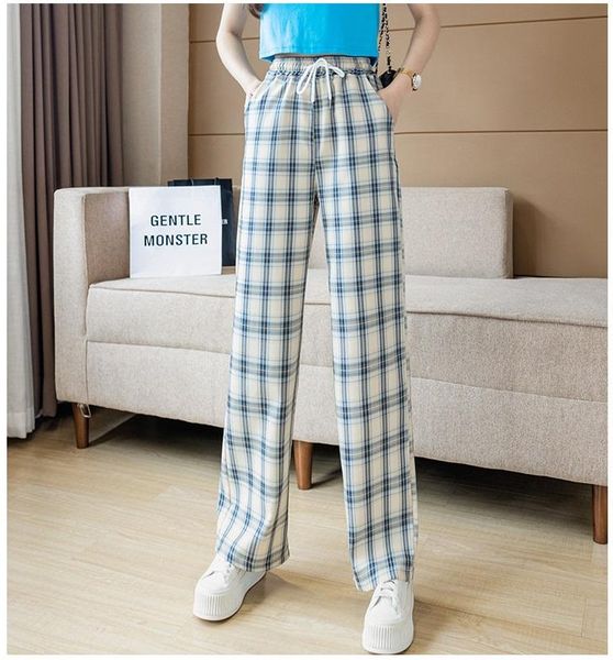 women's pants & capris plaid summer thin section high waist loose straight drape was casual wide leg ins tide, Black;white
women's pants & capris plaid summer thin section high waist loose straight drape was casual wide leg ins tide, Black;white