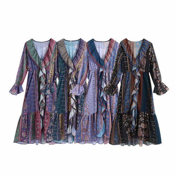 vintage women cascading ruffles dress fashion ladies v-neck vestidos streetwear female chic print patchwork 210527, Black;gray
vintage women cascading ruffles dress fashion ladies v-neck vestidos streetwear female chic print patchwork 210527, Black;gray