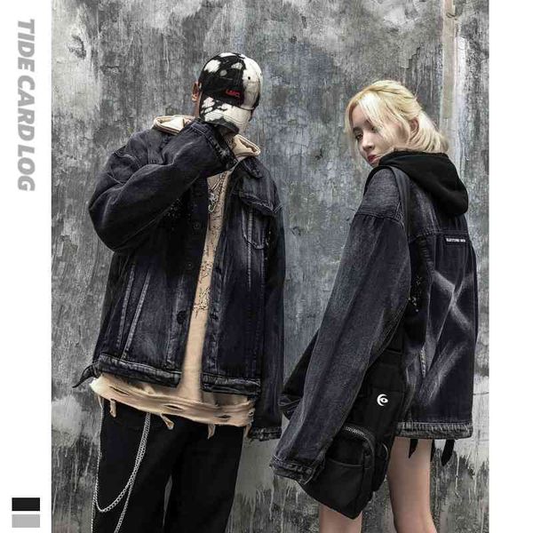 autumn and winter new high street dark department cowboy jacket men women mourning tide br hip hop loose couple, Black
autumn and winter new high street dark department cowboy jacket men women mourning tide br hip hop loose couple, Black