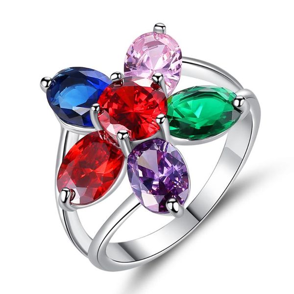 cluster rings wedding ring romantic woman engagement beautiful colored zircon flower fashion daily wear jewelry gift for girls, Golden;silver
cluster rings wedding ring romantic woman engagement beautiful colored zircon flower fashion daily wear jewelry gift for girls, Golden;silver