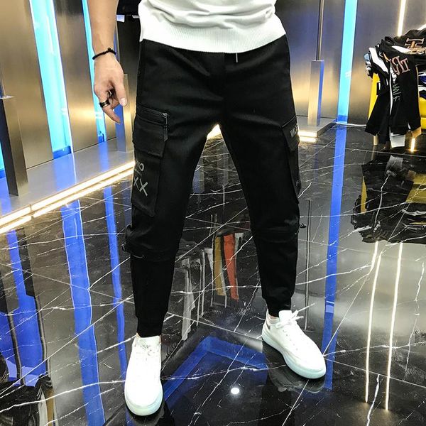 men's autumn 2021 fashion pants personalized pocket letter printed overalls handsome trend casual versatile men, Black
men's autumn 2021 fashion pants personalized pocket letter printed overalls handsome trend casual versatile men, Black