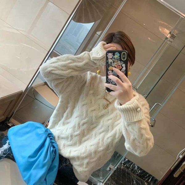 sweater women 2021 fall winter lazy style net red pullover bottoming shirt wear loose women's sweaters, White;black
sweater women 2021 fall winter lazy style net red pullover bottoming shirt wear loose women's sweaters, White;black