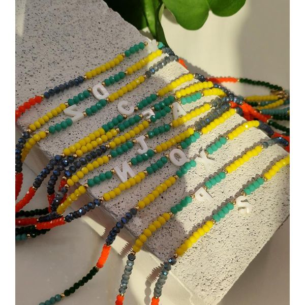 chains handmade natural shell letter crystal beaded necklace women 26 letters initital necklaces colorful glass string bead diy jewelry, Silver
chains handmade natural shell letter crystal beaded necklace women 26 letters initital necklaces colorful glass string bead diy jewelry, Silver