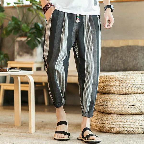 men's pants oversize mens design vintage casual stripe 2021 men cotton linen fashion hip hop joggers male harem m-5xl, Black
men's pants oversize mens design vintage casual stripe 2021 men cotton linen fashion hip hop joggers male harem m-5xl, Black