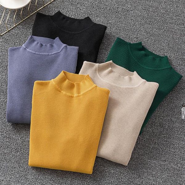 women's sweaters 2021 autumn winter women casual sweater turtleneck solid 11 color slim fit elegant knitting all-purpose style, White;black
women's sweaters 2021 autumn winter women casual sweater turtleneck solid 11 color slim fit elegant knitting all-purpose style, White;black
