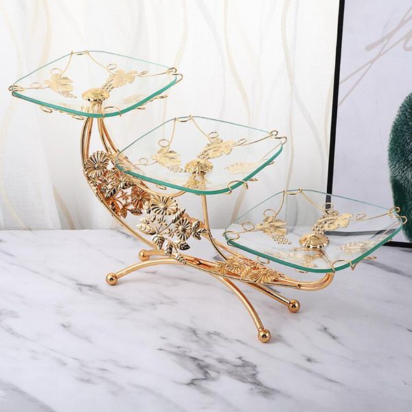 dishes & plates 3 layer metal glass fruit plate el carved holder serving tray
dishes & plates 3 layer metal glass fruit plate el carved holder serving tray
