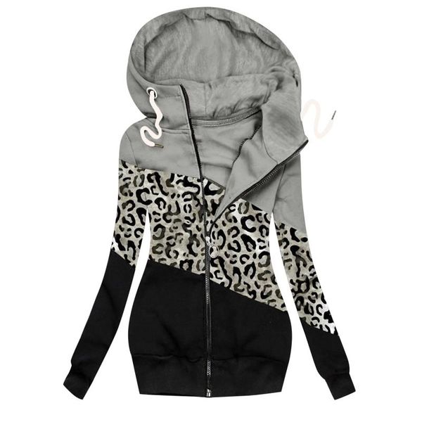 women's hoodies & sweatshirts hoodie winter drawstring casual leopard prints jacket zipper long sleeve streetwear coat for women, Black
women's hoodies & sweatshirts hoodie winter drawstring casual leopard prints jacket zipper long sleeve streetwear coat for women, Black