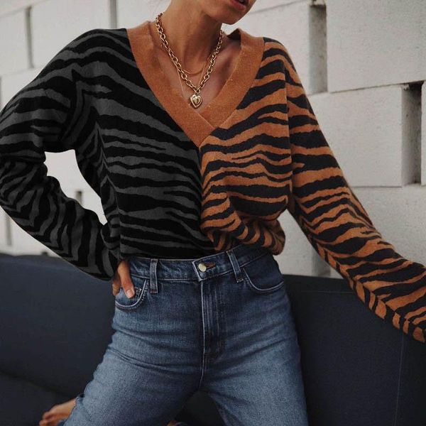 women's sweaters women autumn/winter 2021 fashion leopard print thin knitted long sleeve v neck, White;black
women's sweaters women autumn/winter 2021 fashion leopard print thin knitted long sleeve v neck, White;black