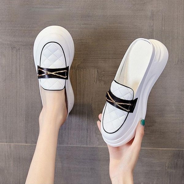 sandals women's white shoes closed toe half slippers 2021 summer ins versatile breathable platform casual lady shoe, Black
sandals women's white shoes closed toe half slippers 2021 summer ins versatile breathable platform casual lady shoe, Black