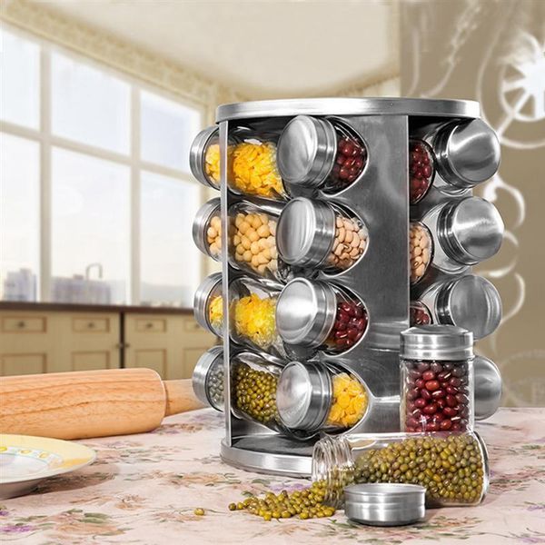 stainless steel seasoning bottle rack kit rotating spice set large capacity condiment jars holder organizer kitchen storage & organization
stainless steel seasoning bottle rack kit rotating spice set large capacity condiment jars holder organizer kitchen storage & organization