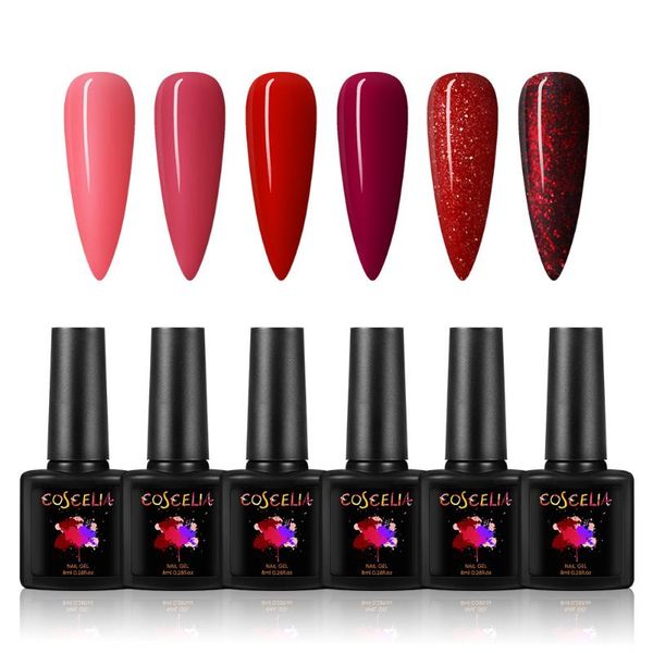 gel nail polish set soak off varnish semi permanent base coat kit all for manicure art design, Red;pink
gel nail polish set soak off varnish semi permanent base coat kit all for manicure art design, Red;pink