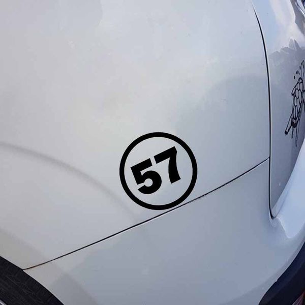 13cm*13cm fashion lucky number 57 vinyl high-quality car sticker decal graphical black
13cm*13cm fashion lucky number 57 vinyl high-quality car sticker decal graphical black