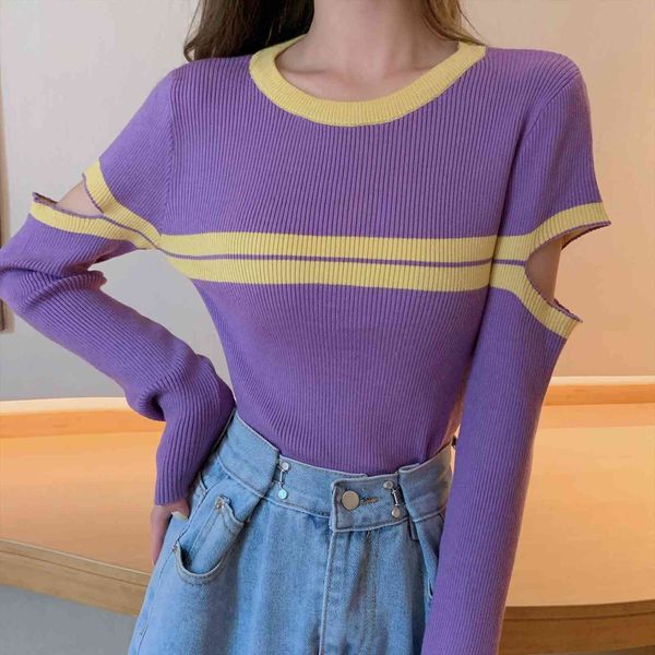 striped o neck pullovers womens sweater women knitted hole full sleeve hollow out chic patchwork pullover female real ps, White;black
striped o neck pullovers womens sweater women knitted hole full sleeve hollow out chic patchwork pullover female real ps, White;black