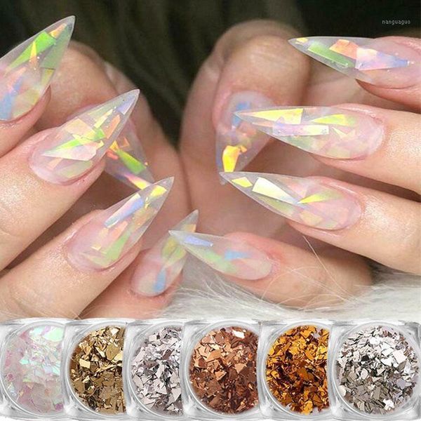 colors/box of nail paper foil decoration holographic decal broken glass aurora cellophane transfer decorations1, Silver;gold
colors/box of nail paper foil decoration holographic decal broken glass aurora cellophane transfer decorations1, Silver;gold
