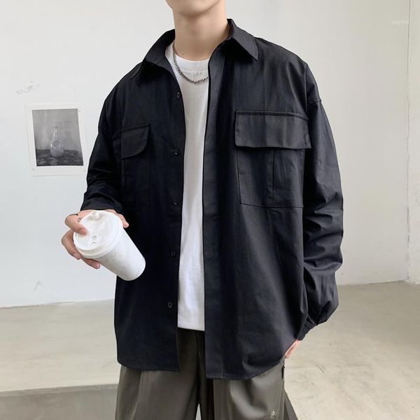 men's jackets solid color long-sleeved shirt korean fashion loose business casual harajuku streetwear retro jacket, Black;brown
men's jackets solid color long-sleeved shirt korean fashion loose business casual harajuku streetwear retro jacket, Black;brown