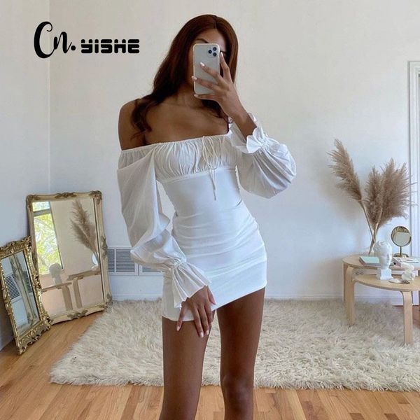 cnyishe bandage mini elegant dresses bodycon party club flare sleeve slash neck dress women autumn sundress female vestidos 210419, Black;gray
cnyishe bandage mini elegant dresses bodycon party club flare sleeve slash neck dress women autumn sundress female vestidos 210419, Black;gray