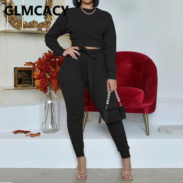 women two piece slim suits long sleeve pullover & belted jogger pants set 210702, White
women two piece slim suits long sleeve pullover & belted jogger pants set 210702, White