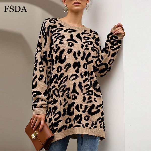 women's sweaters fsda leopard print o neck long sleeve sweater winter spring casual green pink office women pullovers, White;black
women's sweaters fsda leopard print o neck long sleeve sweater winter spring casual green pink office women pullovers, White;black