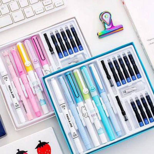fountain pens 18pcs/set student creative cartoon plastic can change ink pen set variety nib combination
fountain pens 18pcs/set student creative cartoon plastic can change ink pen set variety nib combination