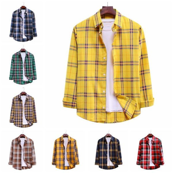 men's casual shirts plaid shirt 2021 autumn winter flannel red checkered men long sleeve chemise homme cotton male check, White;black
men's casual shirts plaid shirt 2021 autumn winter flannel red checkered men long sleeve chemise homme cotton male check, White;black
