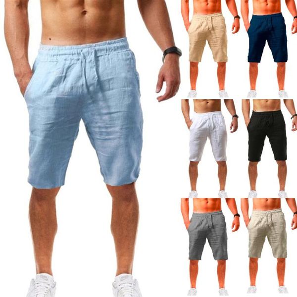 men's shorts men linen drawstring five piece pants plain breathable casual bermuda masculina beach, White;black
men's shorts men linen drawstring five piece pants plain breathable casual bermuda masculina beach, White;black