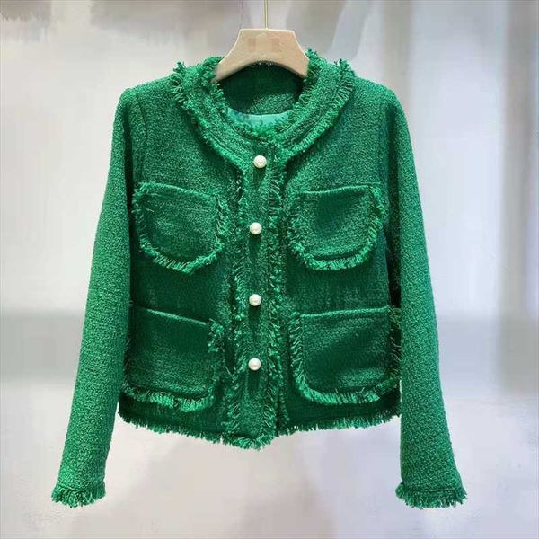 women's jackets xiaoxiangfeng korean fashion all-match green pocket single-breasted jacket, Black;brown
women's jackets xiaoxiangfeng korean fashion all-match green pocket single-breasted jacket, Black;brown