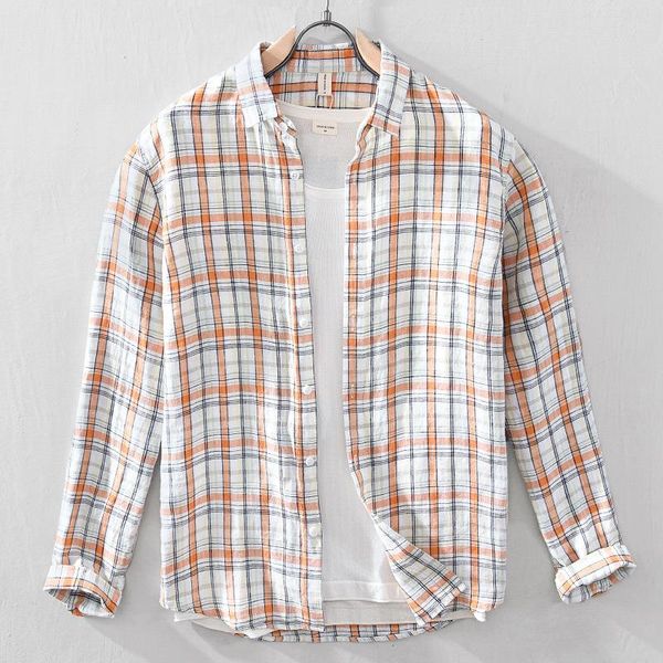 men's casual shirts a903 autumn plaid linen classic all-match loose long sleeve turn-down collar breathable fashion, White;black
men's casual shirts a903 autumn plaid linen classic all-match loose long sleeve turn-down collar breathable fashion, White;black