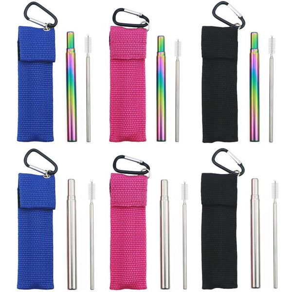 drinking straws 304 stainless steel metal straw reusable collapsible portable set with cleaning brush woven bag
drinking straws 304 stainless steel metal straw reusable collapsible portable set with cleaning brush woven bag