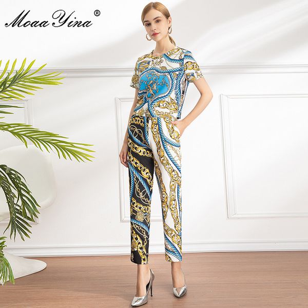 fashion designer set summer women's short sleeve +stripe print movement trousers two-piece set 210524, White
fashion designer set summer women's short sleeve +stripe print movement trousers two-piece set 210524, White