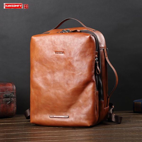 backpack cowhide leather men 14 inch lapshoulder bag casual business computer male travel backpacks 2021 tide brand
backpack cowhide leather men 14 inch lapshoulder bag casual business computer male travel backpacks 2021 tide brand