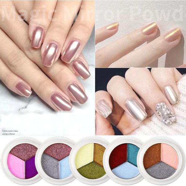 nail art decoration three colors laser glitter magical solid mirror powder chrome pigment rainbow metallic nails manicure1, Silver;gold
nail art decoration three colors laser glitter magical solid mirror powder chrome pigment rainbow metallic nails manicure1, Silver;gold