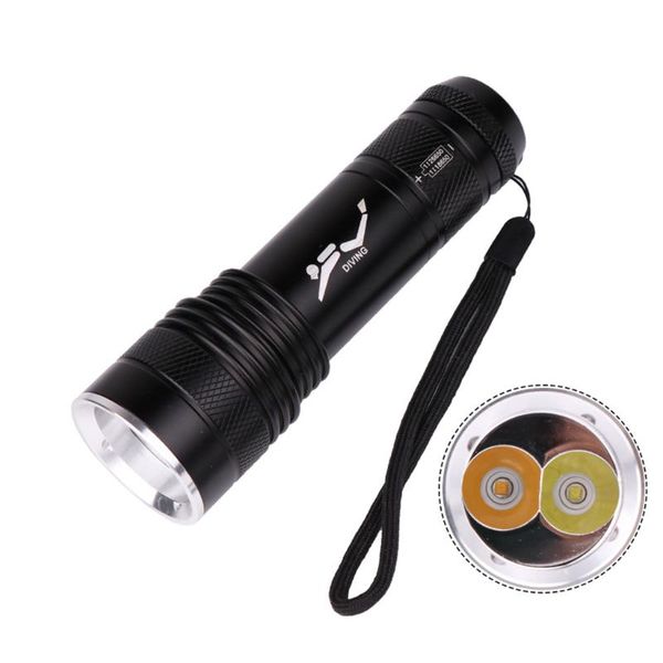 professional t6 led diving yellow and white light source 18650 battery underwater lamp bike lights
professional t6 led diving yellow and white light source 18650 battery underwater lamp bike lights
