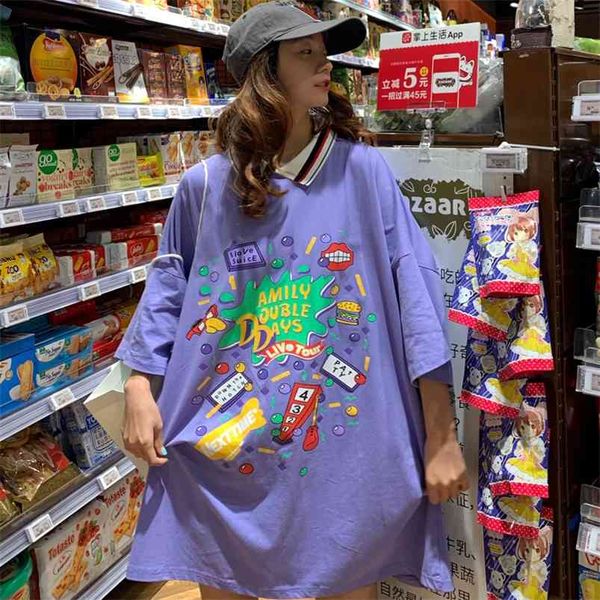 summer fashion t shirt women harajuku high streetwear cartoon anime print o-neck loose tshirt plus size overszie 210623, White
summer fashion t shirt women harajuku high streetwear cartoon anime print o-neck loose tshirt plus size overszie 210623, White