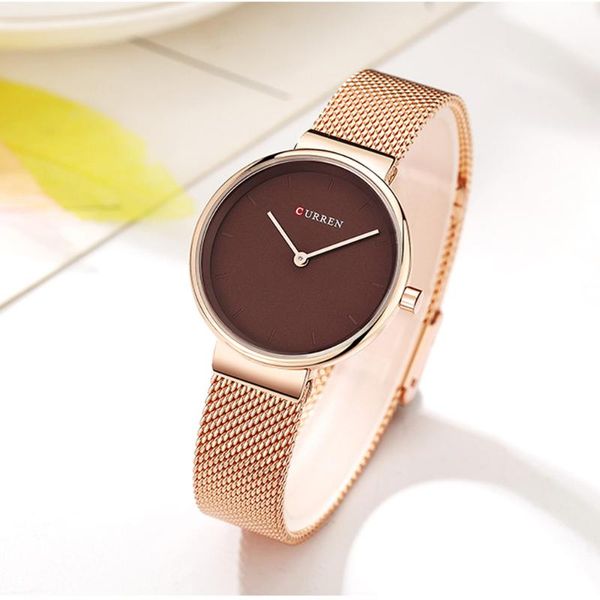 wristwatches ladies dress mesh bracelet watches with stainless steel curren simple fashion quartz wristwatch women clock female montre femme, Slivery;brown
wristwatches ladies dress mesh bracelet watches with stainless steel curren simple fashion quartz wristwatch women clock female montre femme, Slivery;brown