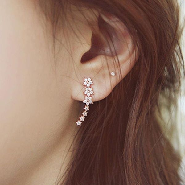 fashion sweet stars zircon stud earrings for women exquisite jewelry, Golden;silver
fashion sweet stars zircon stud earrings for women exquisite jewelry, Golden;silver