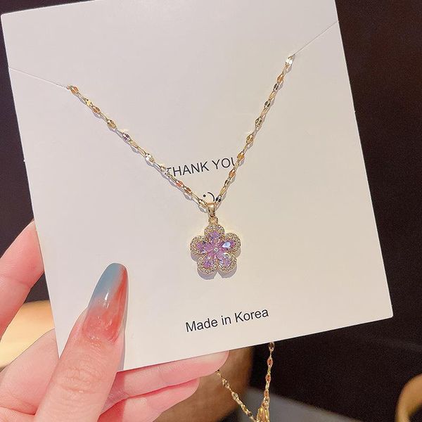 pendant necklaces kaplan center geometric zircon flower titanium steel necklace jewelry sweet style gift, Silver
pendant necklaces kaplan center geometric zircon flower titanium steel necklace jewelry sweet style gift, Silver