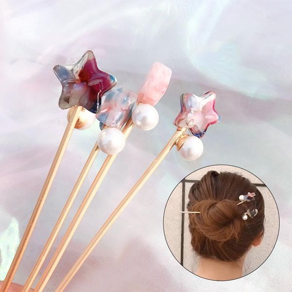 hair accessories fashion cute five-pointed star sticks pearl hairpin for women girls chinese style vintage chopstick jewelry accessory
hair accessories fashion cute five-pointed star sticks pearl hairpin for women girls chinese style vintage chopstick jewelry accessory
