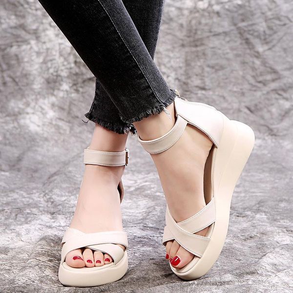 sandals 2021 women summer office ankle-warp buckle platform wedge height increasing leisure roman back zip shoes, Black
sandals 2021 women summer office ankle-warp buckle platform wedge height increasing leisure roman back zip shoes, Black