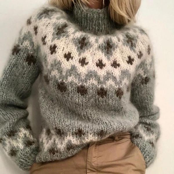 women's sweaters autumn women sweater casual color block turtleneck knitted jacquard weave long sleeve jumper warm pullovers, White;black
women's sweaters autumn women sweater casual color block turtleneck knitted jacquard weave long sleeve jumper warm pullovers, White;black