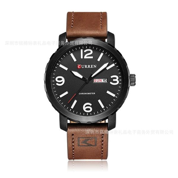 wristwatches 2021fashion style trend men's quartz watch calendar waterproof leather belt mens watches top, Slivery;brown
wristwatches 2021fashion style trend men's quartz watch calendar waterproof leather belt mens watches top, Slivery;brown