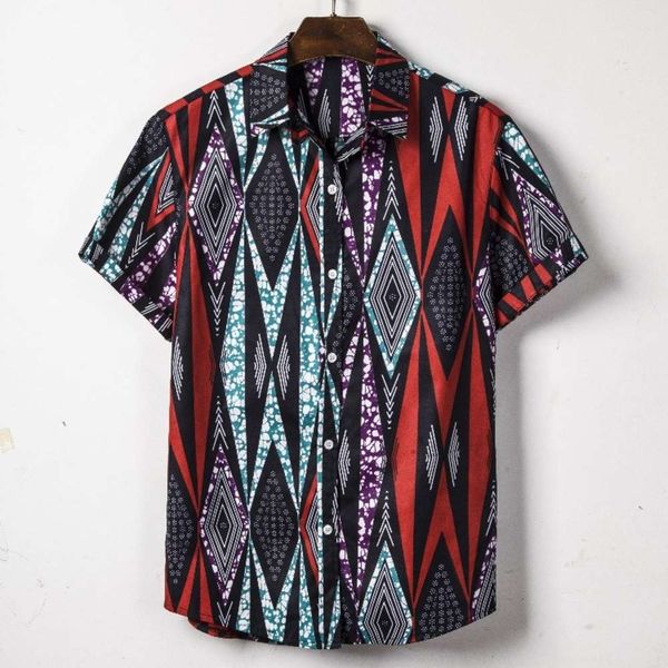 men's shirt summer national style casual short sleeve floral shirt, White;black
men's shirt summer national style casual short sleeve floral shirt, White;black