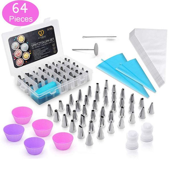 baking & pastry tools 64pcs diy cake decorating set bag stainless steel icing piping nozzle tips mouth
baking & pastry tools 64pcs diy cake decorating set bag stainless steel icing piping nozzle tips mouth