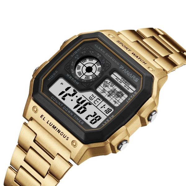 women watches fashion gold digital ladies stainless steel wristwatches relogio feminin alarm clock, Slivery;brown
women watches fashion gold digital ladies stainless steel wristwatches relogio feminin alarm clock, Slivery;brown