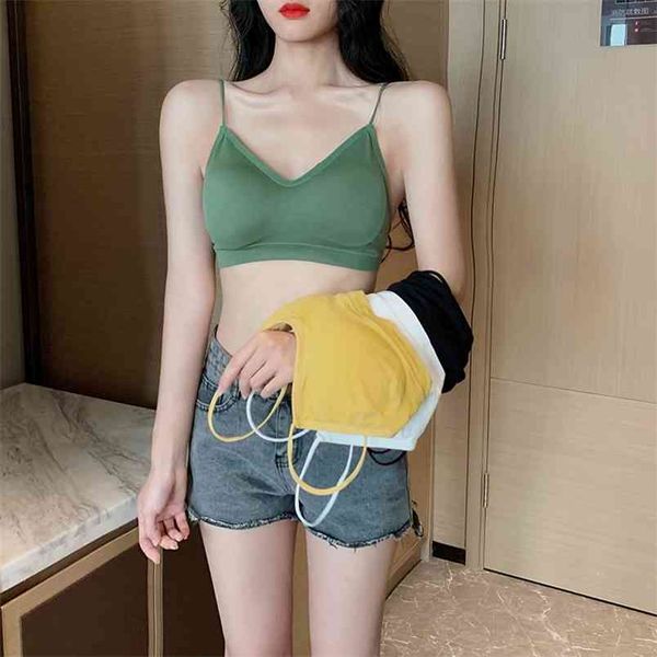 women crop seamless female tank camis lingerie intimates removable padded camisole femme sports underwear 210507, White
women crop seamless female tank camis lingerie intimates removable padded camisole femme sports underwear 210507, White