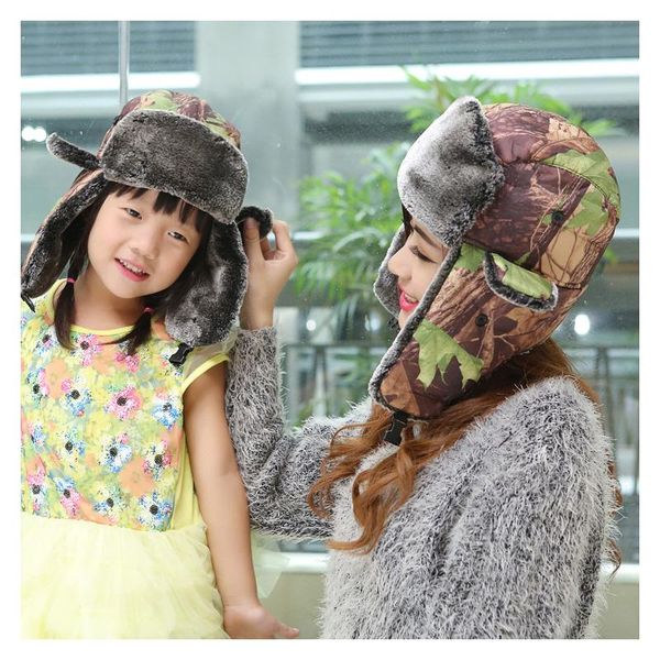 berets winter faux fur bomber hat for child casual camouflage windproof russian cartoon parent kid earflap, Blue;gray
berets winter faux fur bomber hat for child casual camouflage windproof russian cartoon parent kid earflap, Blue;gray
