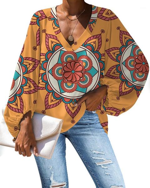 women's blouses & shirts nopersonality mandala flowers pattern women chiffon shirt 2021 autumn long sleeve blouse female casual outdoor, White
women's blouses & shirts nopersonality mandala flowers pattern women chiffon shirt 2021 autumn long sleeve blouse female casual outdoor, White