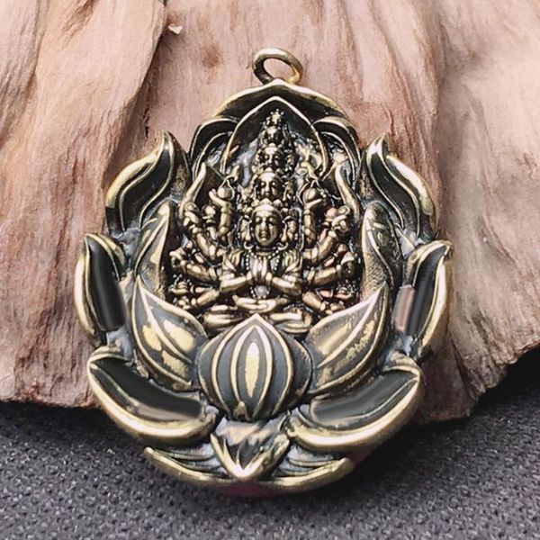 creative ethnic style retro distressed pure brass thousand-hand guanyin pendant necklace necklaces, Silver
creative ethnic style retro distressed pure brass thousand-hand guanyin pendant necklace necklaces, Silver